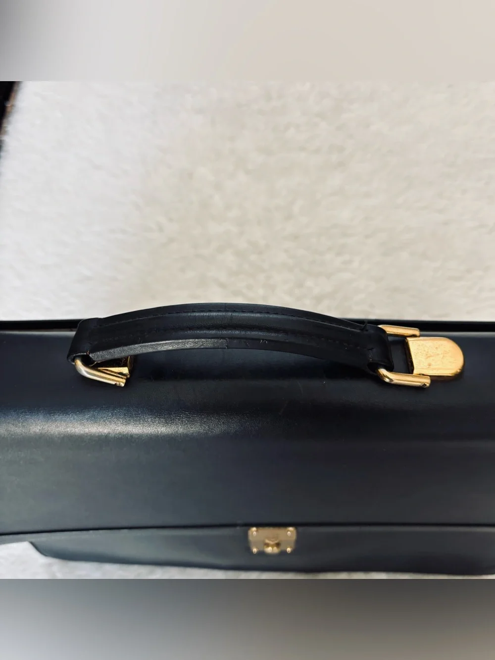 Dunhill Vintage Black Leather Unisex Attache/Business Bag